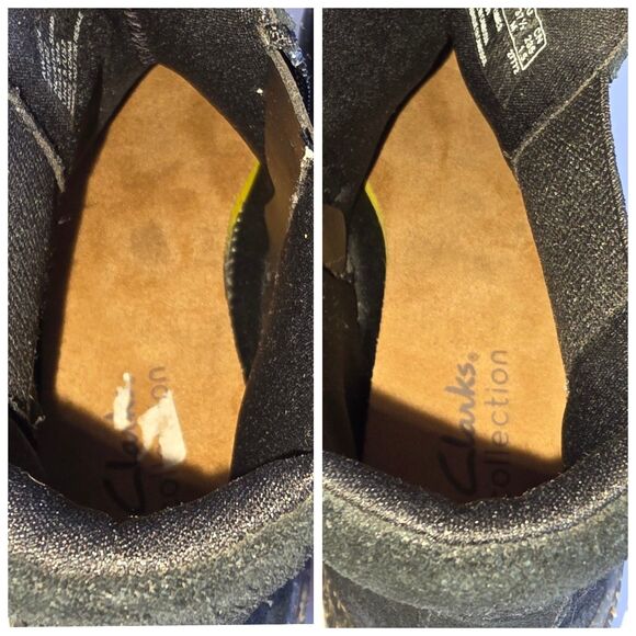 CLARKS Women's Black Suede Noralyn Strap Booties Sz 7 37.5 Comfort Casual - Picture 8 of 12